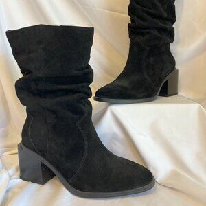 Vince Camuto Slouch Boots – Size 8W / 39 - Black Suede